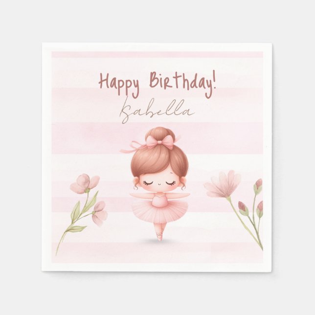 Guardanapo De Papel Tiny Twirls – Ballerina  (Frente)