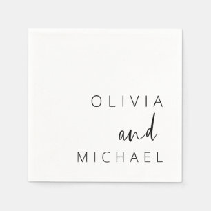 Guardanapo De Papel Típica de Casamento Minimalista Elegante