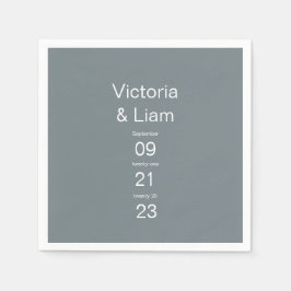 Guardanapo De Papel Típica de Cinzas Modernas Escuras Simples Napkins