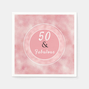 Guardanapo De Papel Tipografia Elegante Cor-de-Rosa Espelho 50 e Fabul
