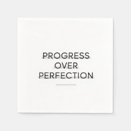 Guardanapo De Papel Tipografia moderna progresso acima da perfeição te