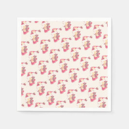 Guardanapo De Papel Tipografia Red White da Nuvem de Santa Claus