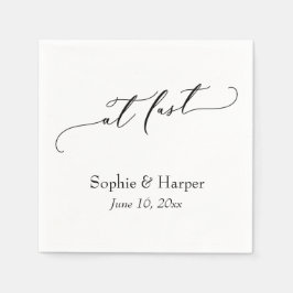 Guardanapo De Papel Tipografia Simples De Letra De Luxo