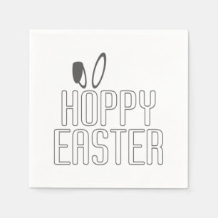 Guardanapo De Papel Tipografia Simples de Páscoa de Hoppy Papel guar
