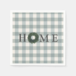 Guardanapo De Papel Tipografia xadrez “HOME” Estilo Casa de Campo Coun