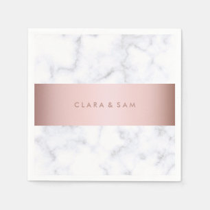 Guardanapo De Papel tira cor-de-rosa do falso do ouro do mármore