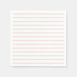 Guardanapo De Papel Tiras cor-de-rosa e brancas modernas e elegantes