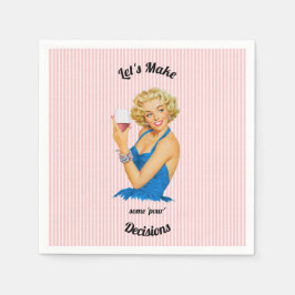 Guardanapo De Papel Tiras de vinho cor-de-rosa para dona de casa