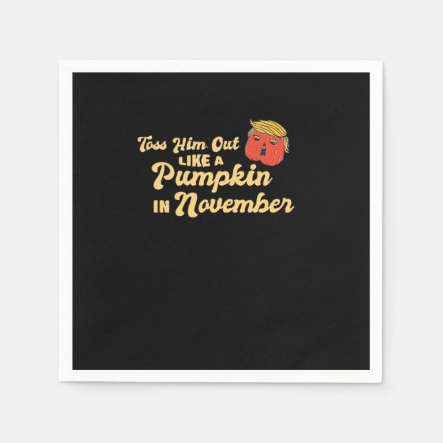 Guardanapo De Papel Tire-O Como Um Pumpkin Trumpkin Halloween (Frente)