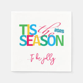 Guardanapo De Papel Tis the Season Holiday Cocktail Napkins