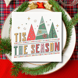 Guardanapo De Papel Tis The Season Modern Christmas Typografia