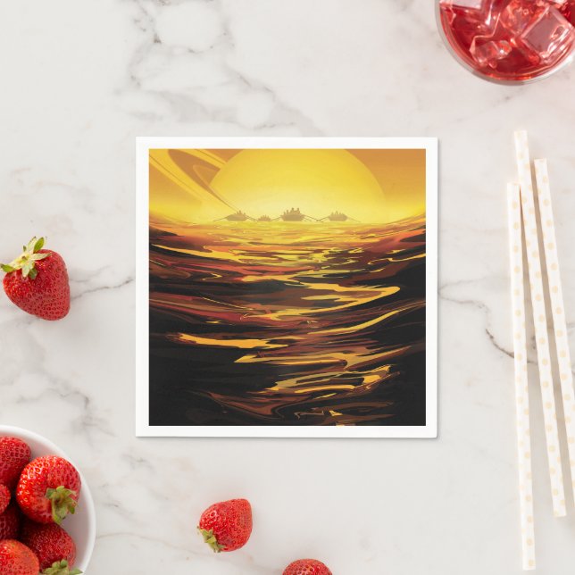 Guardanapo De Papel Titã maior lua do planeta Saturno (Insitu)