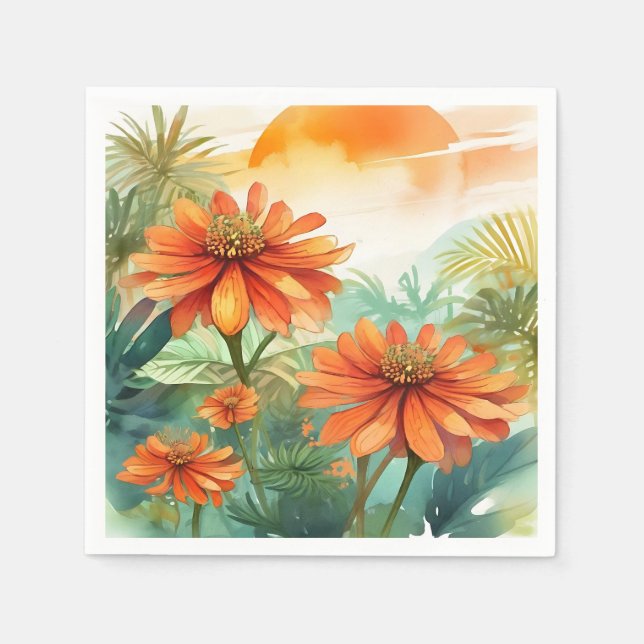 Guardanapo De Papel Tithonia Tropical (Frente)