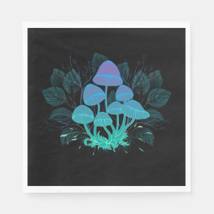 Guardanapo De Papel Toadstools em arbustos
