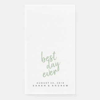 Guardanapo De Papel Toalha de Mão Verde de Casamento Verde do Melhor D