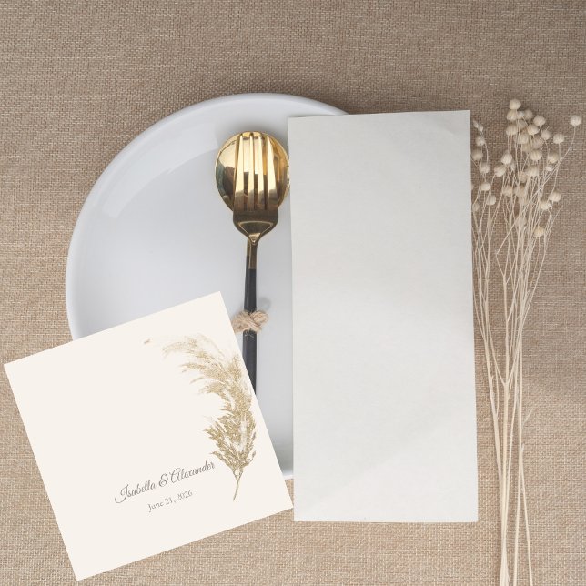 Guardanapo De Papel Toalha de mesa de grama Pampass (Pampas Grass Standard Cocktail Table Napkin)