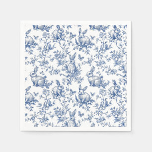 Guardanapo De Papel Toalha de papel Sweet Blue Bunny Rabbits French To