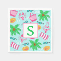 Toalha de Praia Preppy Biquíni Toalha de Palmeira 