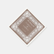 Toalha de Renda Vintage Taupe Casamento Moderno