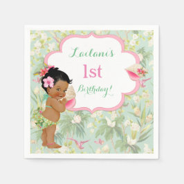 Guardanapo De Papel Toalhas de Bebê Menina Biquíni Tropical Luau Havai