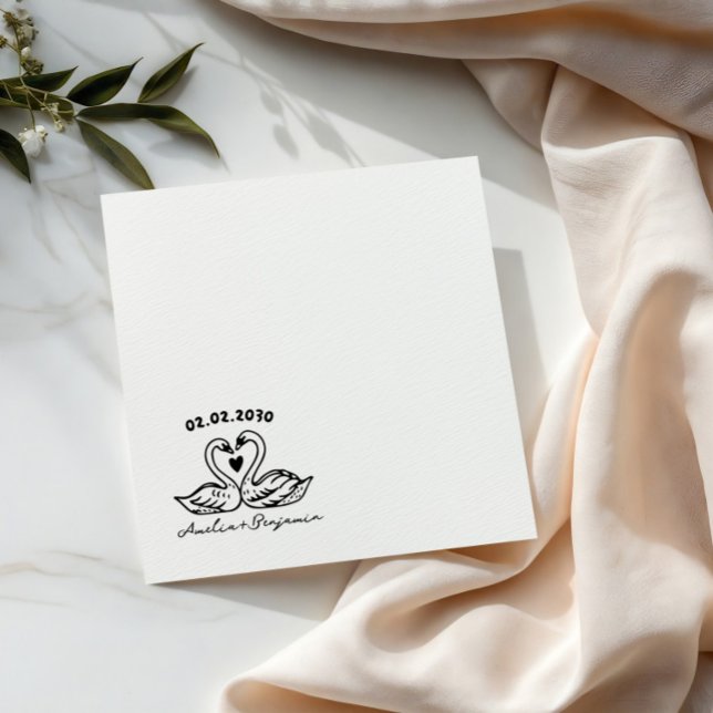 Guardanapo De Papel Toalhas de Cocktail de Noivado com Cisnes de Pássa (Criador carregado)