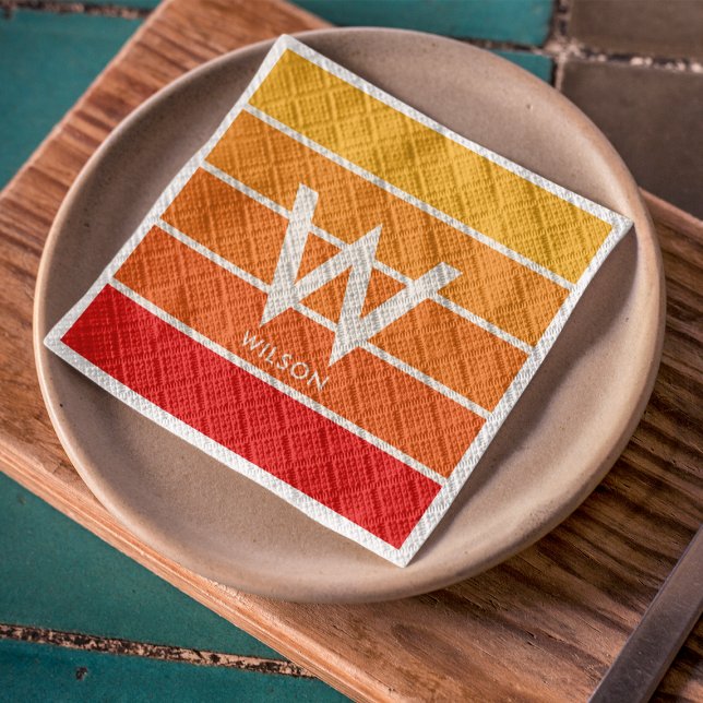 Guardanapo De Papel Toalhas de festa pessoal com listras largas e mono (Criador carregado)