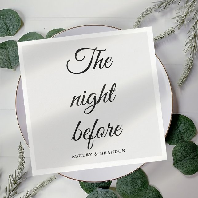 Guardanapo De Papel Toalhas de Jantar da Noite Anterior à Caligrafia (Criador carregado)