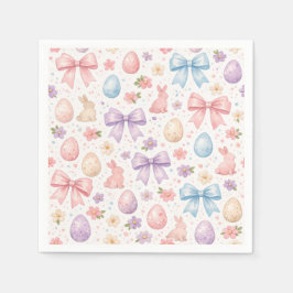 Guardanapo De Papel Toalhas de Natal Coquette Bunny & Laços Rosa