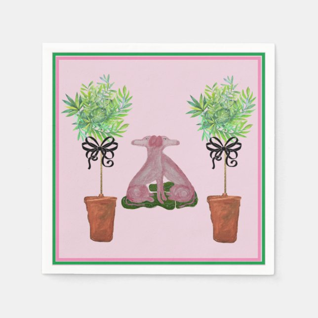 Guardanapo De Papel Toalhetes de papel para convidados com cão Staffor (Frente)