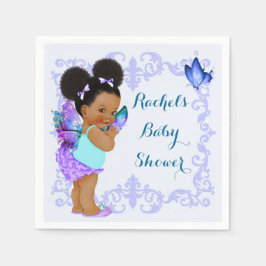 Guardanapo De Papel Toalhetes Lavanda Bebê Menina Princesa Borboleta