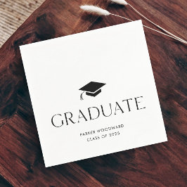 Guardanapo De Papel Toca simples preta e branca de formatura