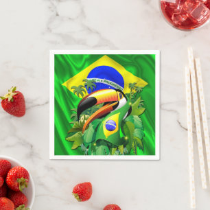 Guardanapo De Papel Toco Toucan com Bandeira do Brasil