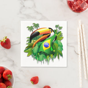 Guardanapo De Papel Toco Toucan com Bandeira do Brasil