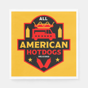 Guardanapo De Papel Todos os Hotdog Americanos Foodies Napkin