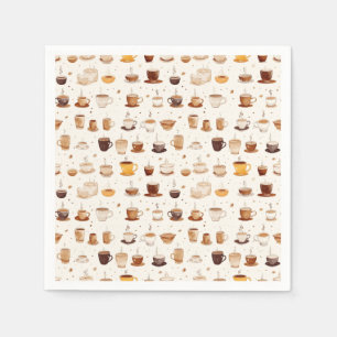 Guardanapo De Papel Todos Os Meus Padrões De Coleta De Café Nº7