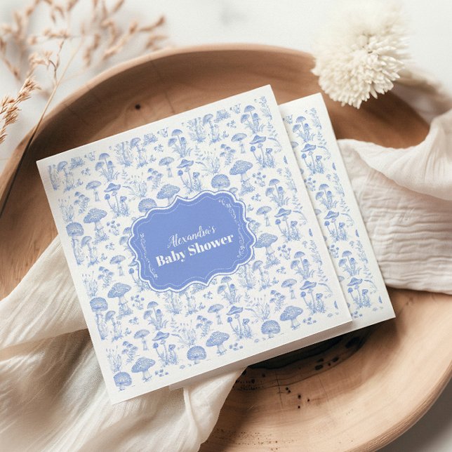 Guardanapo De Papel Toile De Jouy Mushroom Woodland Chá de fraldas (Criador carregado)