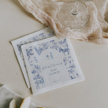 Toile de Jouy Safari Fofa | Chás de Bebê Azuis