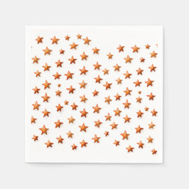 Guardanapo De Papel Toneladas laranja Estrelas: Festa de aniversário N