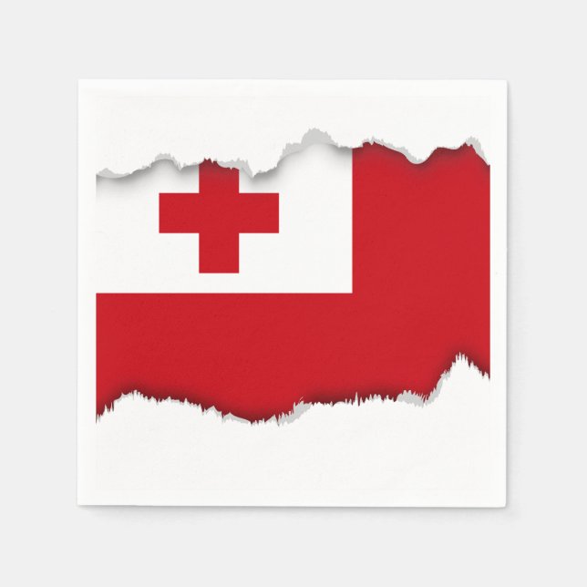 Guardanapo De Papel Tonga Flag (Frente)