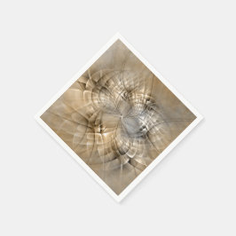 Guardanapo De Papel Tons da Terra Textura de Arte Fractal Moderna Abst