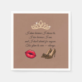 Guardanapo De Papel Too Glam To Care – Chic Quote 