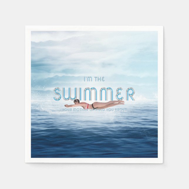 Guardanapo De Papel TOP Eu sou o nadador (Frente)