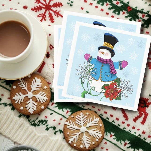 Guardanapo De Papel Top Hat Snowman (Criador carregado)