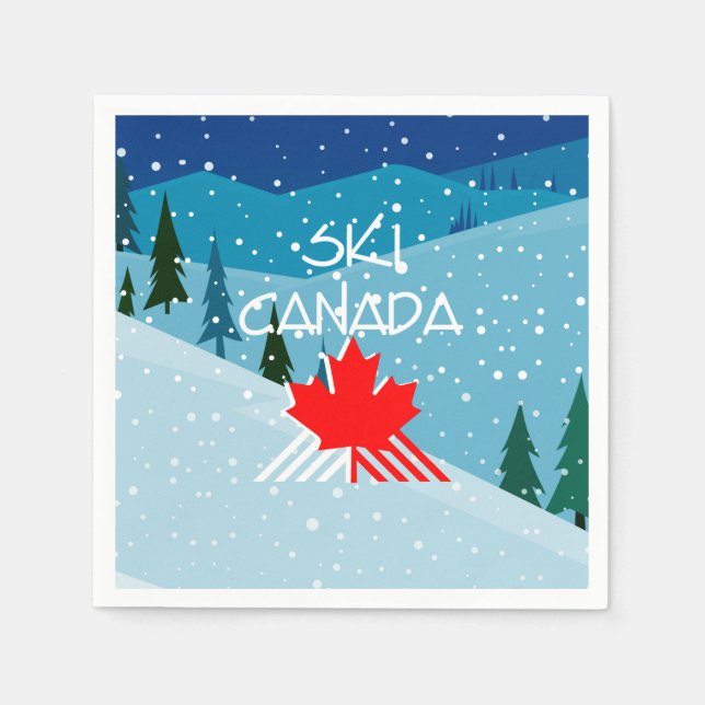 Guardanapo De Papel Top Ski Canadá (Frente)
