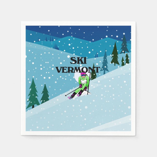 Guardanapo De Papel TOP Ski Vermont (Frente)