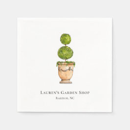 Guardanapo De Papel Topiário de aquarela elegante