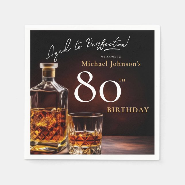 Guardanapo De Papel Toque de Festa de aniversário Dourada preto-branco (Frente)