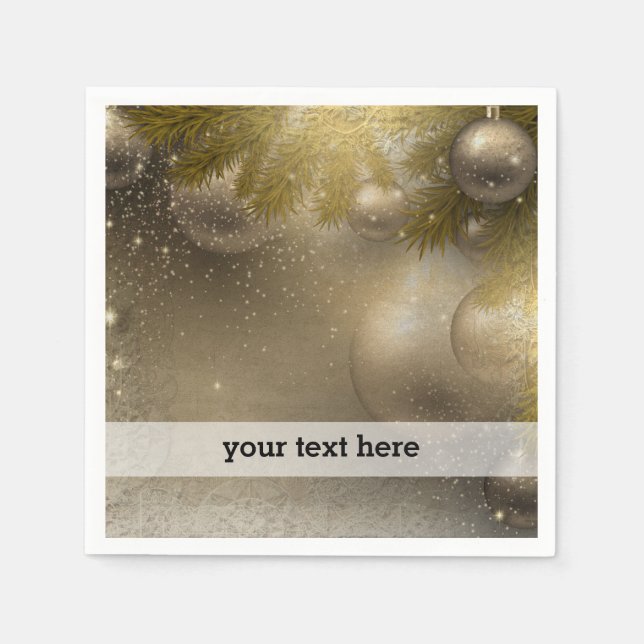 Guardanapo De Papel Tornos de ouro prateado (Frente)