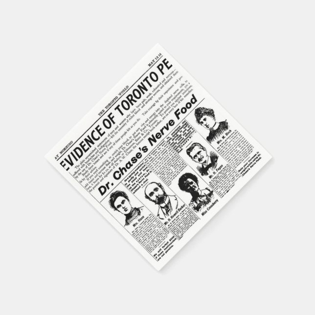 Guardanapo De Papel Toronto pessoas Vintage (Canto)