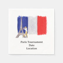 Torre de Golf Eiffel com bandeira de golfe frances